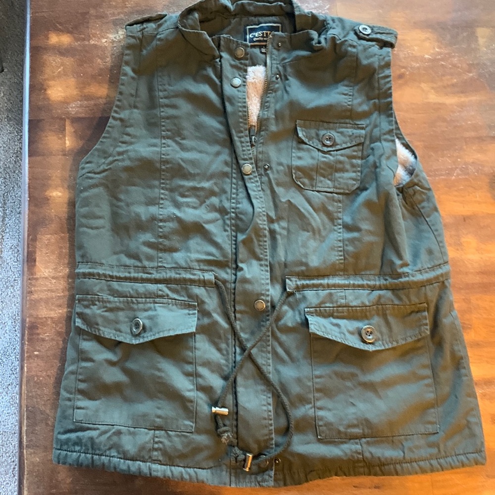 C’ESTTOI large olive vest